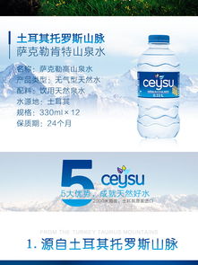土耳其进口 萨克勒 ceysu 高山泉水330ml 12整箱装 饮用水